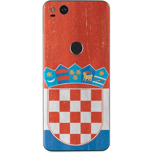 Croatia Flag Distressed Google Pixel 2 XL Skin